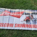 budweiser welcome snowmobilier banner-3x6-$35