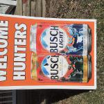 busch-light welcome hunters store display-48x32-$10