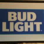 bud light new logo mirror-34x27-$50