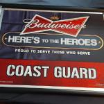 budweiser coast guard mirror-26x19-$65