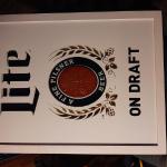 Miller lite on draft mirror-35x27-$100