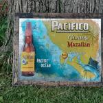 pacifico map mirror- 29x23-$75