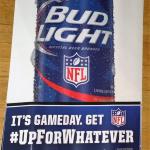 bud light 2016 nfl fathead-$5