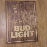bud light wood sign-24x18-$45