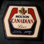 molson sign-13x12-$10