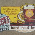 coney island rootbeer tin-17x12-$20