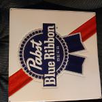 pabst blue ribbon tin-17x17-$30