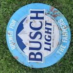 busch light farmers tin-24" round-$50