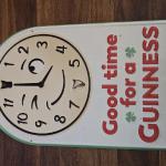 guinness clock sign-18x12-$25