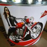 bud motorcycle beer bucket-$10