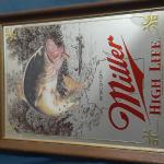 miller high life bass mirror-wisconsin edition-$35